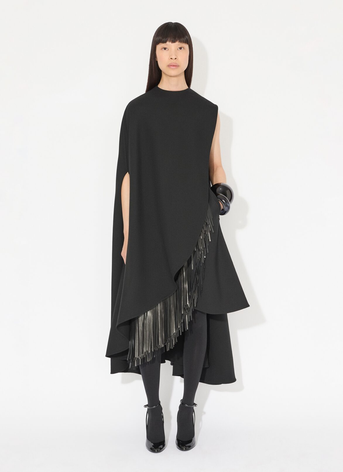 FRINGED WOOL SKIRT  ALAÏA  FRINGED WOOL SKIRT